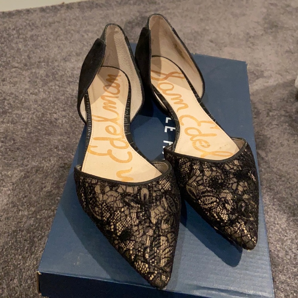 COPY - Sam Edelman black lace flats size 8